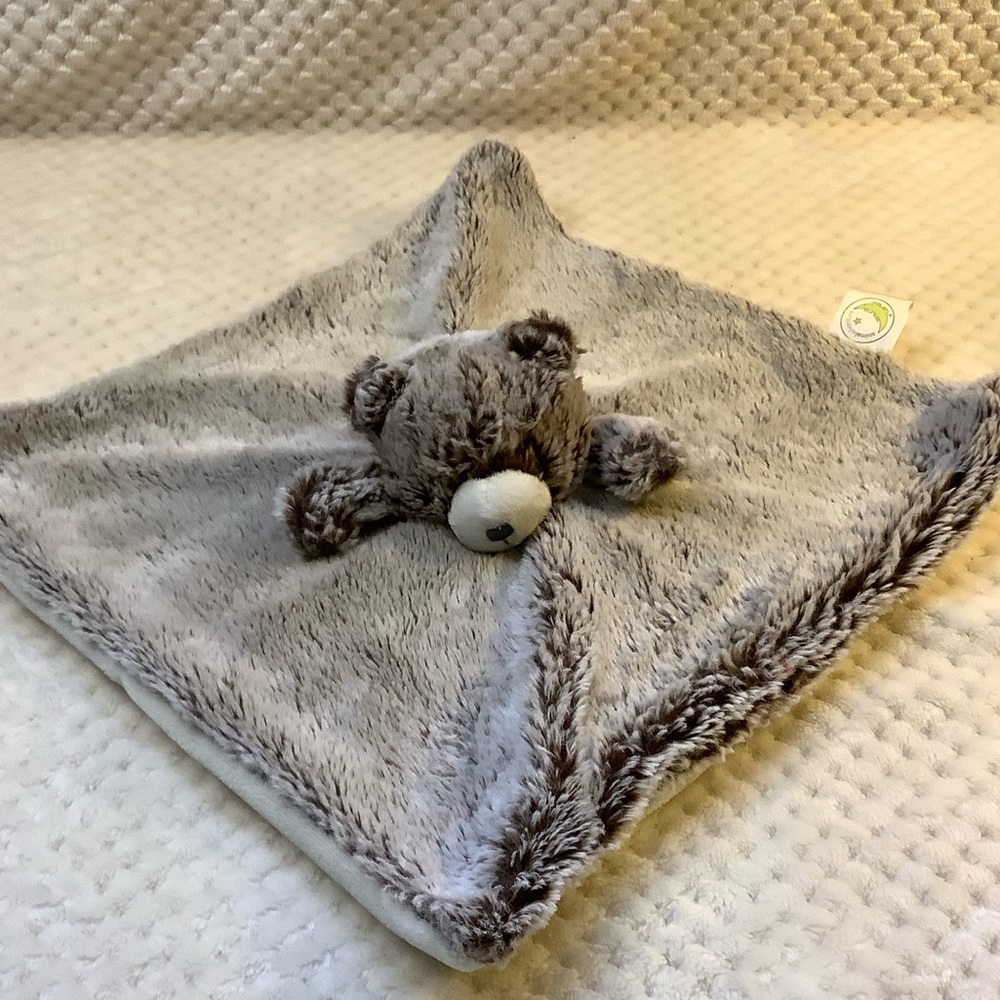 Animal Adventure Plush Brown Beige Bear Lovey Take Along Security Blanket